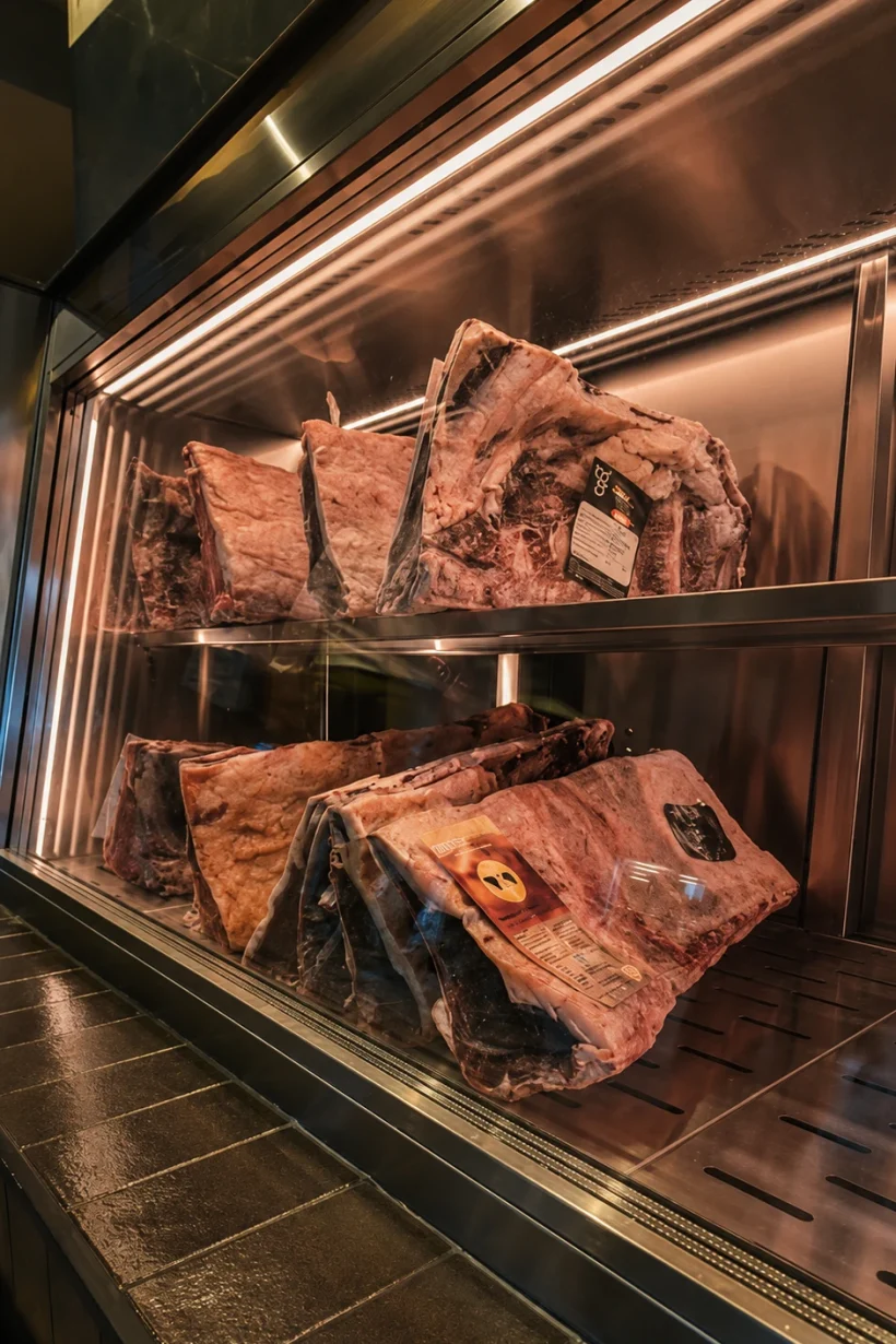 Selección de carnes maduradas en La Palloza Restaurante